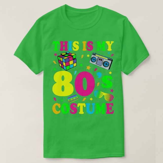 This is my 80s Costume Outfit Gifts Eighties Retro T-Shirt (Design Front)