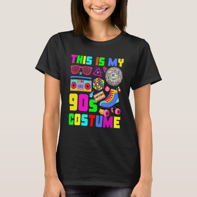 This Is My 90s Costume 1990s 90's Party Halloween  T-Shirt (Front)
