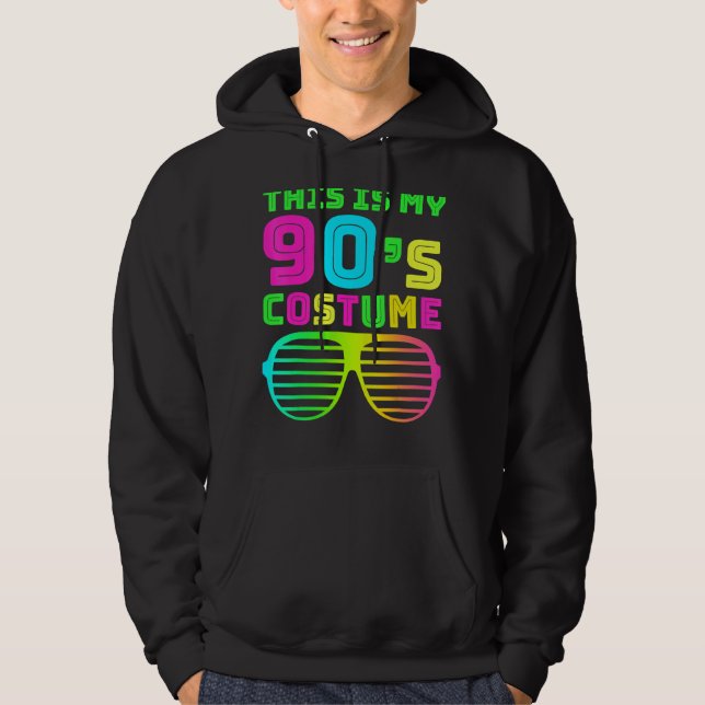 This Is My 90s Costume Retro 90s Music Theme Party Hoodie (Front)