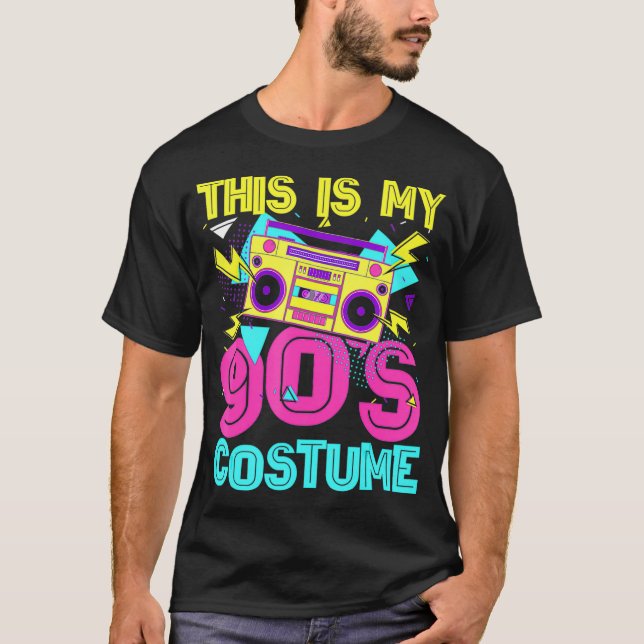 This Is My 90s Costume Retro 90s Music Theme Party T-Shirt (Front)