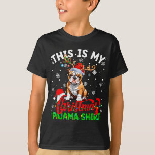 This Is My American Bulldog Ugly Christmas Pajama  T-Shirt