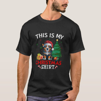This is My Australian Cattle Dog Santa Hat Christm T-Shirt