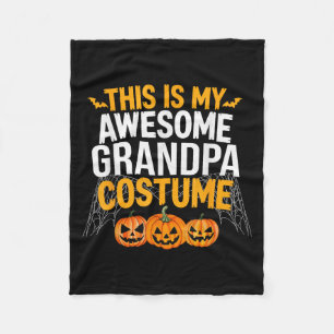 This Is My Awesome Grandpa Costume Halloween Grand Fleece Blanket