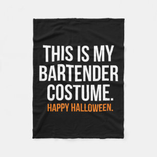 This is My Bartender Costume Funny Halloween Fleece Blanket