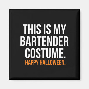 This is My Bartender Costume Funny Halloween Magnet