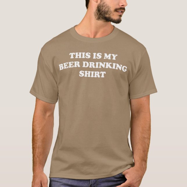 This is My BEER DRINKING Funny Graphic T-Shirt (Front)