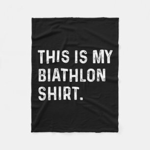 This is my biathlon shirt - ski skiing skier  fleece blanket
