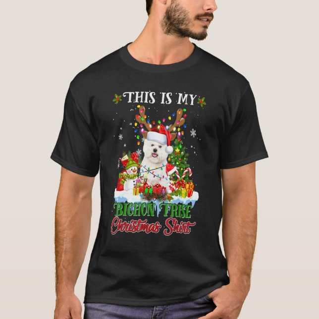 This Is My Bichon Frise Christmas  Funny Dog Xmas  T-Shirt (Front)