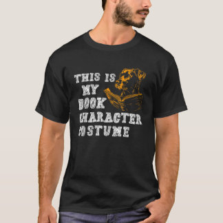 This Is My Book Character Costume Dog Reading For T-Shirt