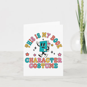 This Is My Book Character Costume Funny Book Hallo Card
