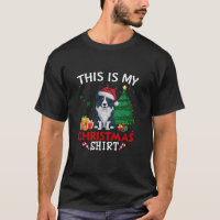 This is My Border Collie Dog Santa Hat Christmas P