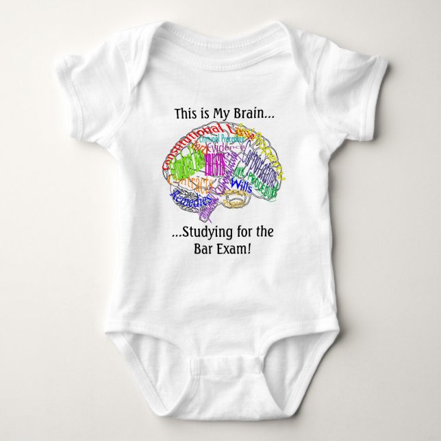 This is my brain...Bar Exam Baby Bodysuit (Front)