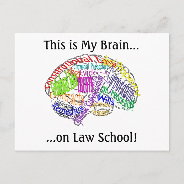 This is my brain...Law School Postcard (Front)