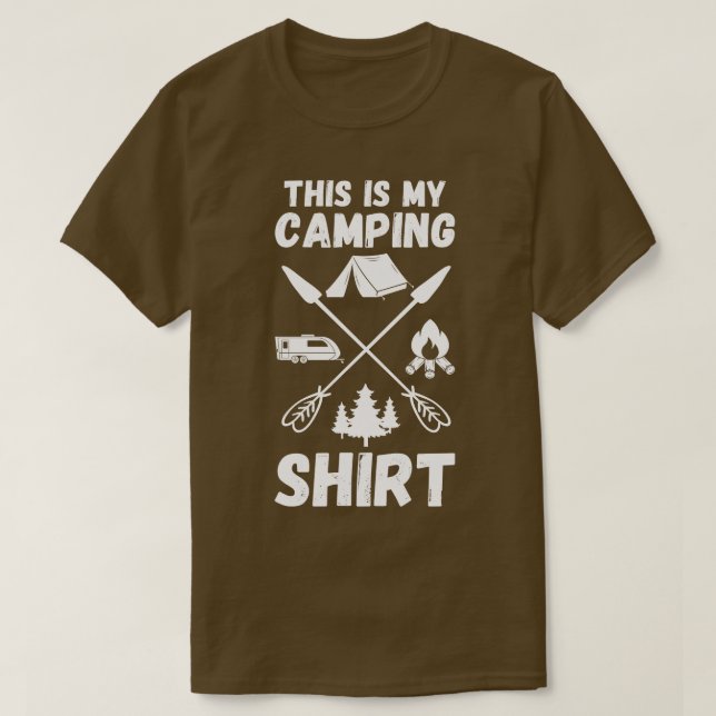 This Is My Camping  Camping Trailer Camper Van T-Shirt (Design Front)