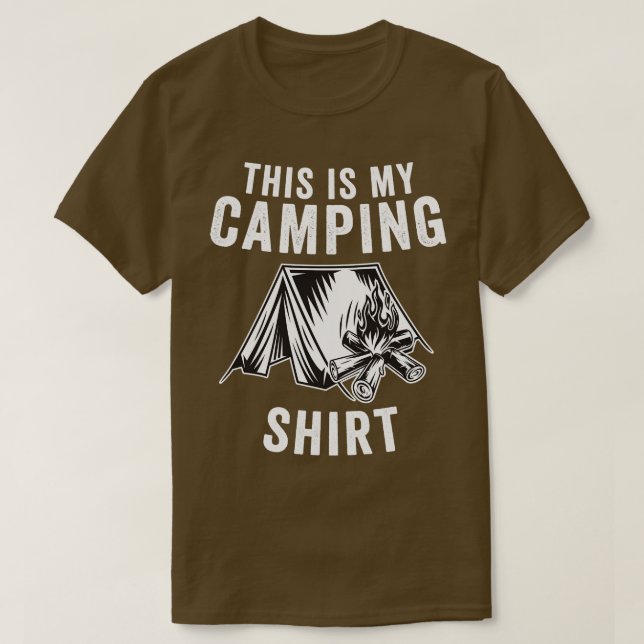 This Is My Camping  Funny Camper Gift T-Shirt (Design Front)