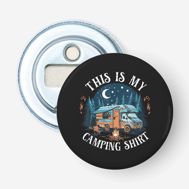 This Is My Camping Hiking Funny Camper Bottle Opener (Front)