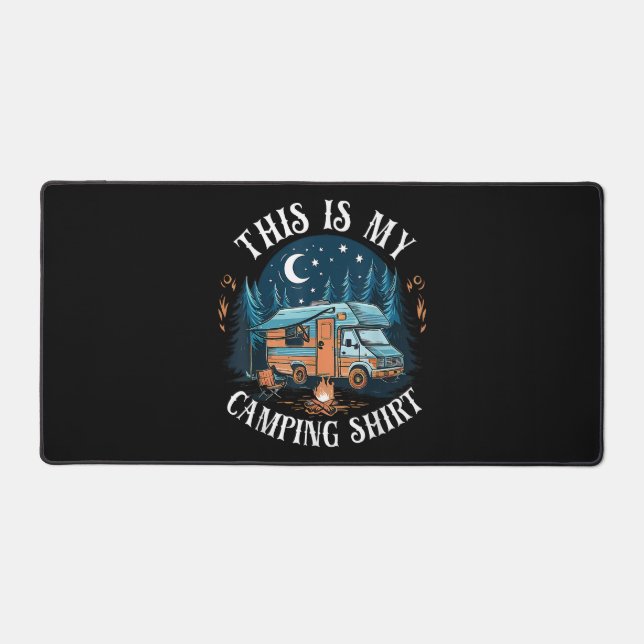 This Is My Camping Hiking Funny Camper Desk Mat (Front)