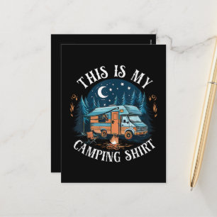This Is My Camping Hiking Funny Camper Holiday Postcard