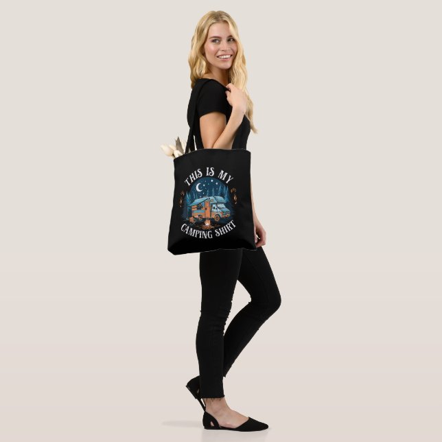 This Is My Camping Hiking Funny Camper Tote Bag (On Model)