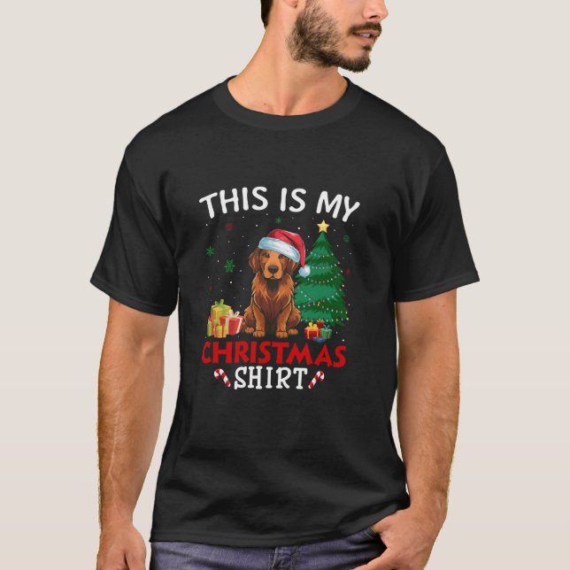 This is My Chesapeake Bay Retriever Santa Hat Xmas T-Shirt (Front)