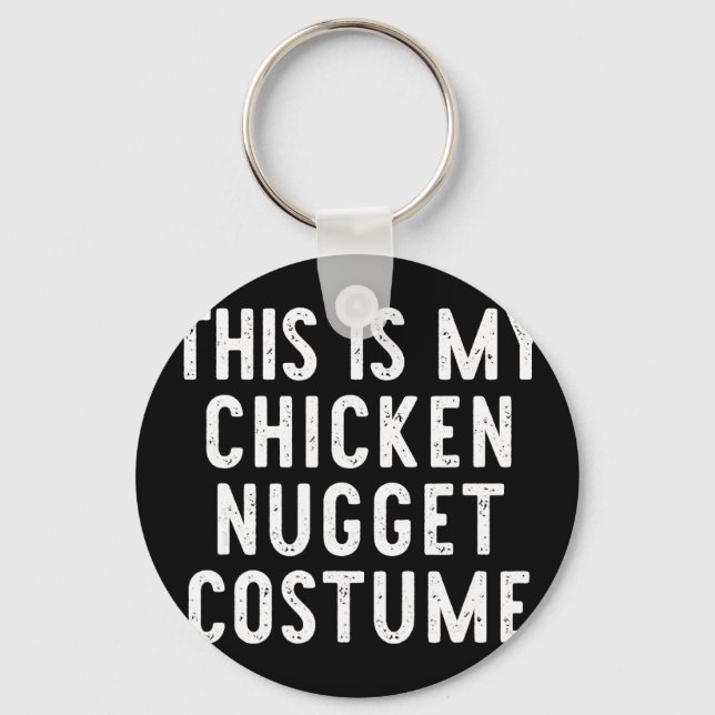 This Is My Chicken Nugget Costume Halloween Simple Key Ring (Front)