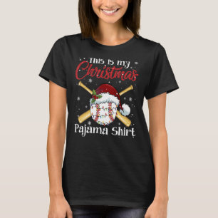 This Is My Christmas Baseball Pajama For Boys Men T-Shirt