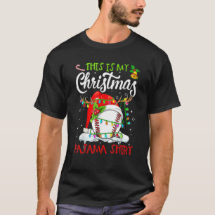 This Is My Christmas Baseball Pajama For Boys Men T-Shirt