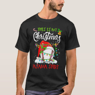 This Is My Christmas Baseball Pajama For Boys Men T-Shirt
