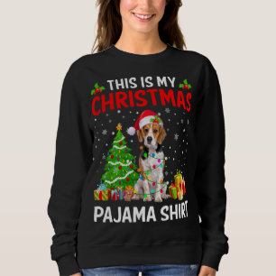 This Is My Christmas Beagle Dog Pajama Xmas Lights Sweatshirt