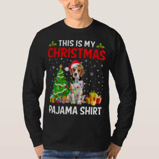 This Is My Christmas Beagle Dog Pajama Xmas Lights T-Shirt