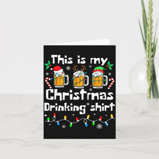This Is My Christmas Beer Drinking Funny Party Xma Card (Front)