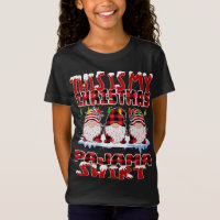 This Is My Christmas Buffalo Plaid Gnomes Funny Xm
