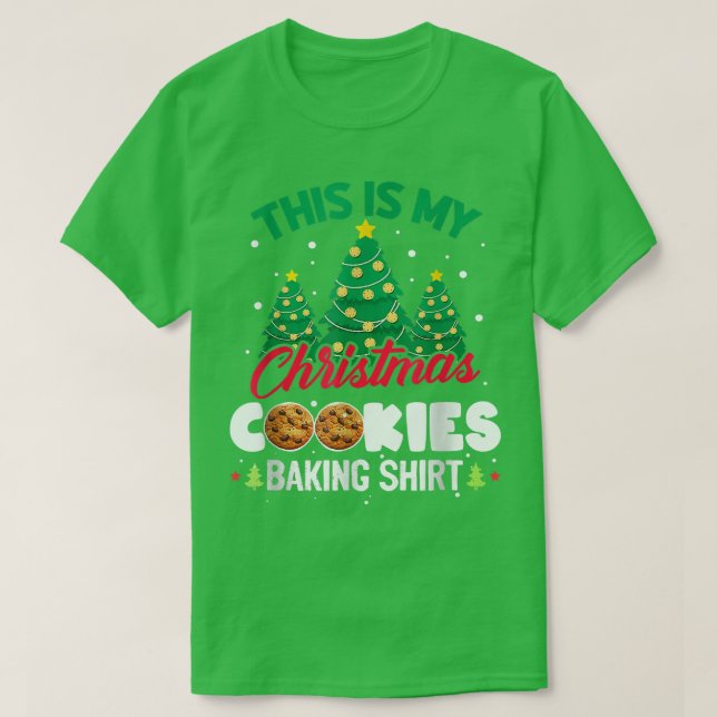 This Is My Christmas Cookie Baking Shirt Xmas Tree (Design Front)