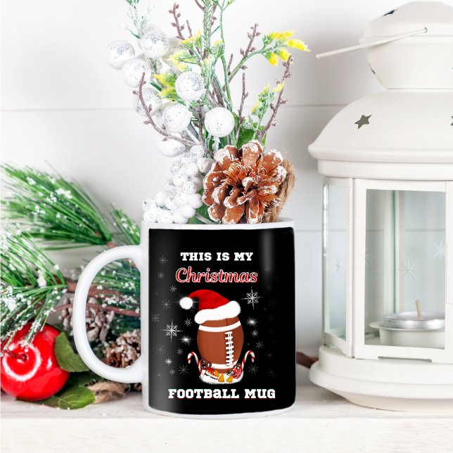 This Is My Christmas Football Mug With Snacks (Wonderful Christmas mug for the football enthusiast!
)