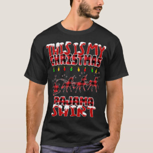 This Is My Christmas Funny Santa Reindeer Unicorn  T-Shirt