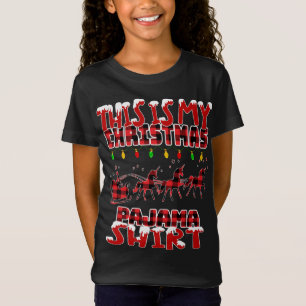 This Is My Christmas Funny Santa Reindeer Unicorn  T-Shirt