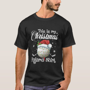 This Is My Christmas Golf Pajama Golfer Boys Men T-Shirt