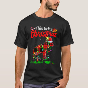 This Is My Christmas Hyena Pajama Buffalo Plaid T-Shirt