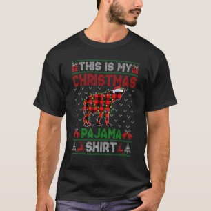 This Is My Christmas Hyena Pajama Xmas Lights T-Shirt