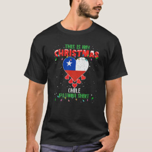 This Is My Christmas Lights Love Chile Flag Pajama T-Shirt