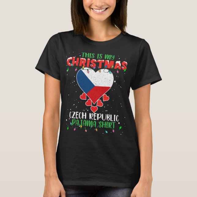 This Is My Christmas Lights Love Czech Republic Fl T-Shirt (Front)
