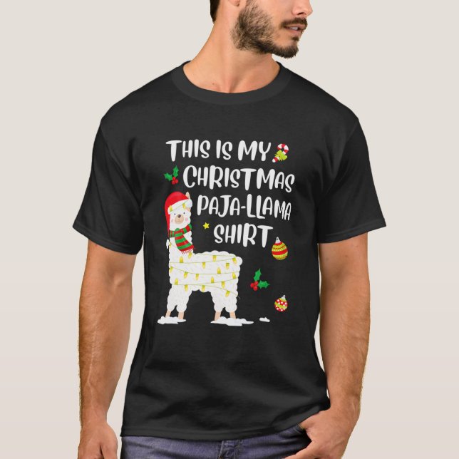 This Is My Christmas Llama Pajama Pyjama Top Chris (Front)