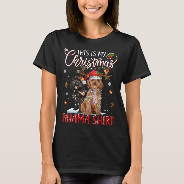 This Is My Christmas Pajama Apoo Christmas Lights  T-Shirt (Front)