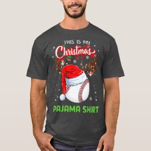 This Is My Christmas Pajama Baseball Gift Lover T-Shirt