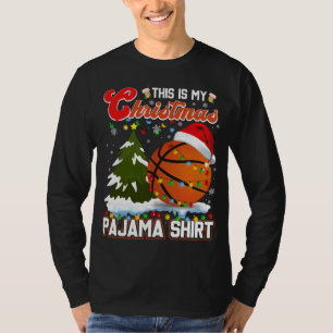 This is My Christmas Pajama Basketball Christmas L T-Shirt