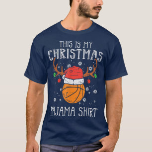 This Is My Christmas Pajama Basketball Xmas PJs S T-Shirt
