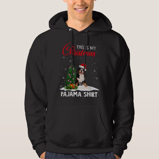 This Is My Christmas Pajama Bernese Mountain Xmas  Hoodie (Front)