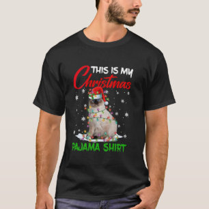 This Is My Christmas Pajama Birman Cat Santa Hat X T-Shirt