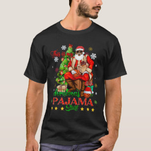 This Is My Christmas Pajama Black African American T-Shirt