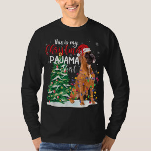 This Is My Christmas Pajama Boxer Dog Lover Gift T-Shirt